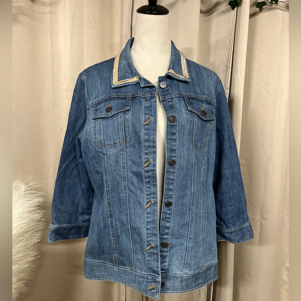 Women's INC International Concepts  Blue Jean Jacket Size L/XL